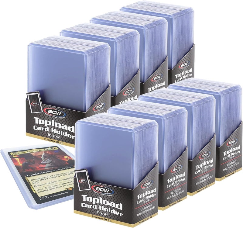 BCW Premium 3x4 Topload Card Holders – 200 Pack | Ultra-Clear 20PT Rigid PVC Protectors | Heavy-Duty Card Holders for Standard Trading Cards, Sports Cards, MTG, Pokémon & More - Image 1